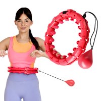 Súprava masážnej obruče ONE Fitness OHA01 so závažím a zoštíhľujúcého pásu BR125 červená