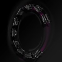 Sada čiernej masážnej Hula Hoop so závažím HMS HHW11 a zoštíhľujúceho bedrového pásu HMS BR163 PLUS SIZE