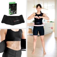 Sada masážnej obruče HMS HHM15 ružovej so závažiami, magnetmi, počítadlom a zoštíhľujúcim pásom BR163 PLUS SIZE