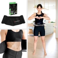 Sada masážnej obruče HMS HHM16 biela so závažiami, magnetmi a počítadlom a zoštíhľujúci pás BR163 PLUS SIZE