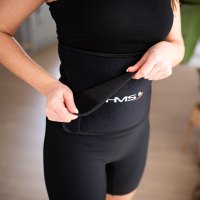 Sada masážnej obruče HMS HHM16 biela so závažiami, magnetmi a počítadlom a zoštíhľujúci pás BR163 PLUS SIZE