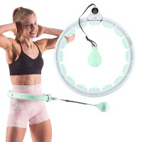 Sada masážny hula hoop HMS HHW06 zelený so závažím a počítadlom a zoštíhľujúceho pásu BR163 plus size