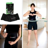Súprava zelenej masážnej hula hoop obruče HMS HHM14 a bedrového pásu HMS BR163 Plus size
