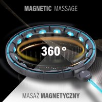 Súprava masážna hula hoop so závažím HHM17 a zoštíhľujúceho pásu BR163 čierna/tyrkysová