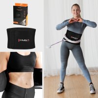 Súprava masážna hula hoop so závažím HHM17 a zoštíhľujúceho pásu BR163 biela/fialová