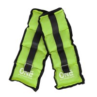 Záťaže na zápästie a členky ONE FITNESS WW02 2 x 1,5 kg zelenej