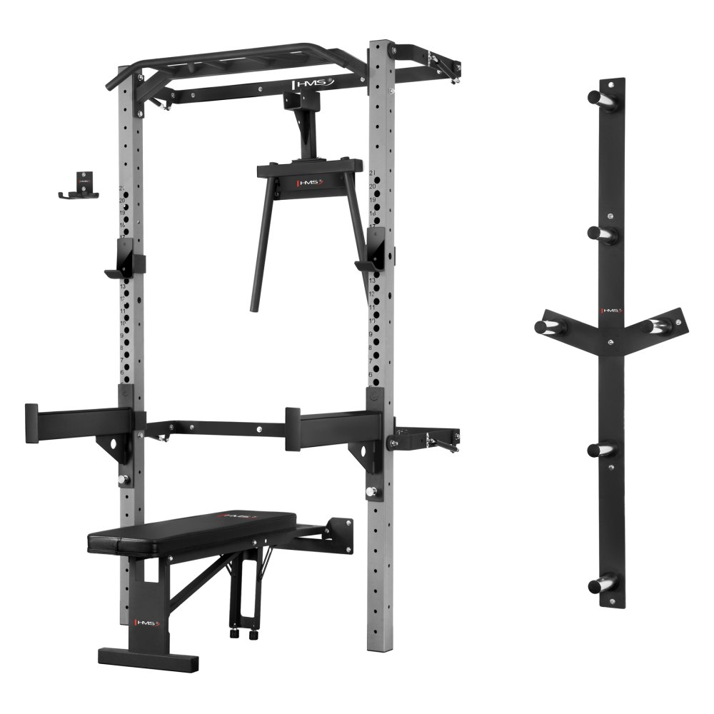 Multifunkčný posilňovací stojan - Power Rack HMS KLT22 sivý