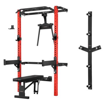 Multifunkčný posilňovací stojan - Power Rack HMS KLT22 červený