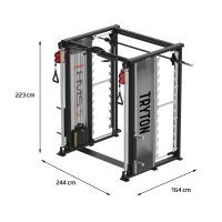Profesionálny posilňovací stroj HMS TRYTON - 3D multipress a protismerné kladky so závažím
