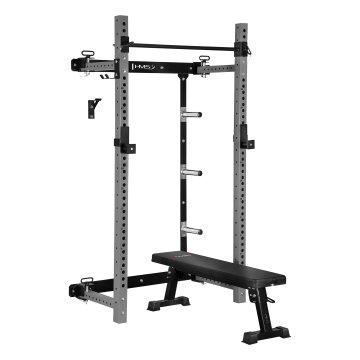 Multifunkčný skladací posilňovací stojan - Power Rack HMS KLT34 sivý