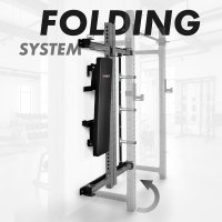 Multifunkčný skladací posilňovací stojan - Power Rack HMS KLT34 sivý