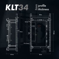 Multifunkčný skladací posilňovací stojan - Power Rack HMS KLT34 sivý