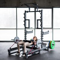 Multifunkčný stojan s platformou na zdvíhanie činiek a hip thrust HMS SMP01