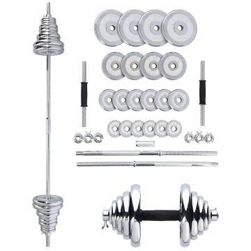Činkový set v kufri HMS STC50 2x25 kg, chróm