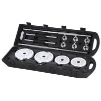 Činkový set v kufri HMS STC50 2x25 kg, chróm