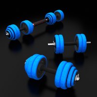 Činkový set HMS SGG30 BAR 2x15 kg liatina