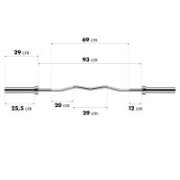 Olympijská os lomená HMS Premium GOL200 150 x 5 cm + ZG1000