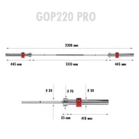 HMS GOP220 Pro 220 cm x 50 mm olympijská obojručná os