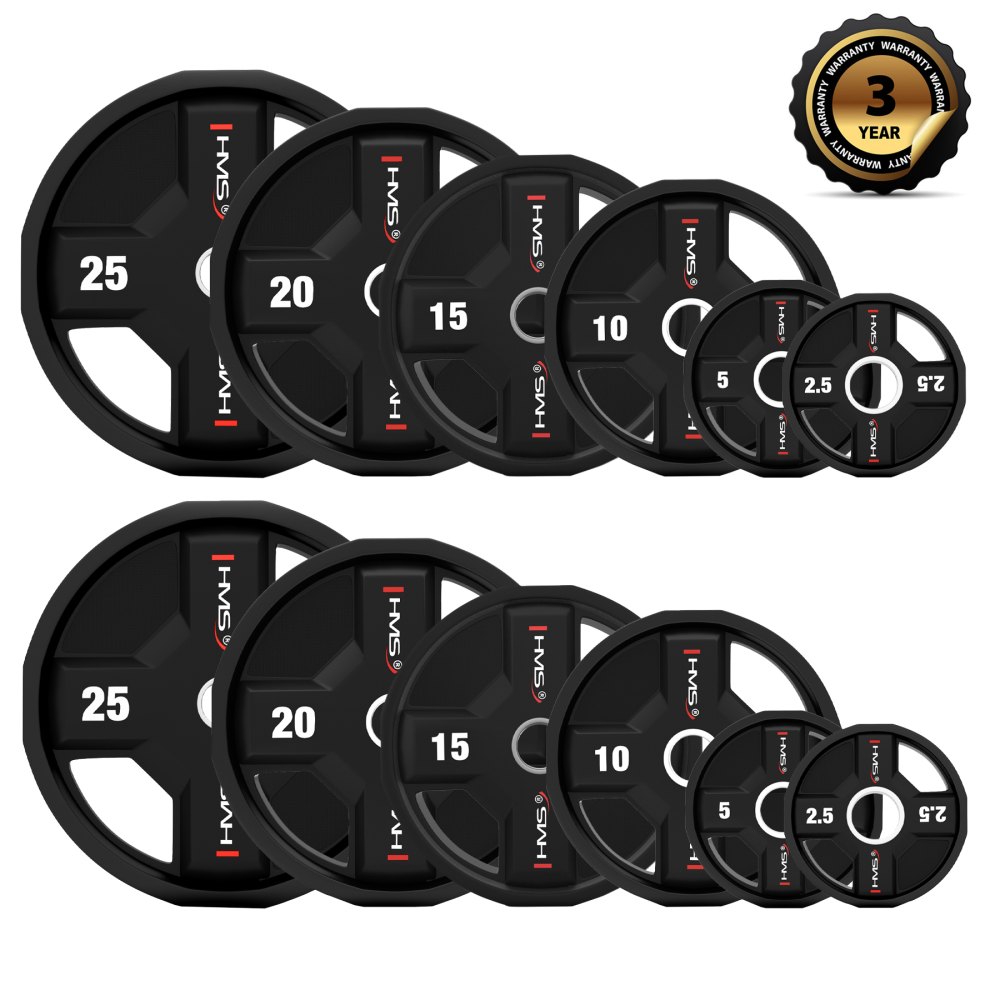 Sada olympijských polyuretánových kotúcov HMS TPC set 2 x 2,5 - 25 kg