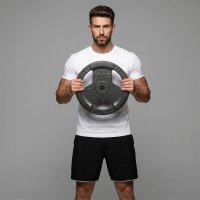 Kotúč s držadlom HMS Hammertone THM20 20 kg antracit