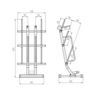 Zostava 10 sád na Body pump HMS SBP22 a stojana STR40