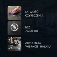 Gumová fitness podlaha AbiFloor POS25 čierna / biela - 2. akosť