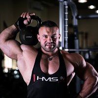 Kettlebell pokrytý vinylom HMS KNV06 6 kg, čierny
