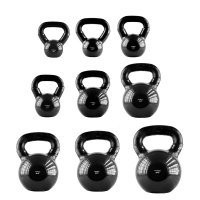Kettlebell pokrytý vinylom HMS KNV08 8 kg, čierny