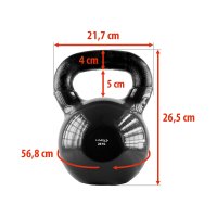 Kettlebell pokrytý vinylom HMS KNV24 24 kg, čierny