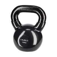 Kettlebell pokrytý vinylom HMS KNV10 10 kg, čierny