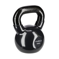 Kettlebell pokrytý vinylom HMS KNV10 10 kg, čierny