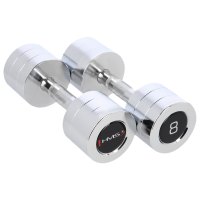 Chrómované činky HMS CHD08 2 x 8 kg