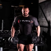 Polyuretánová jednoručná činka HMS HPC 30 kg