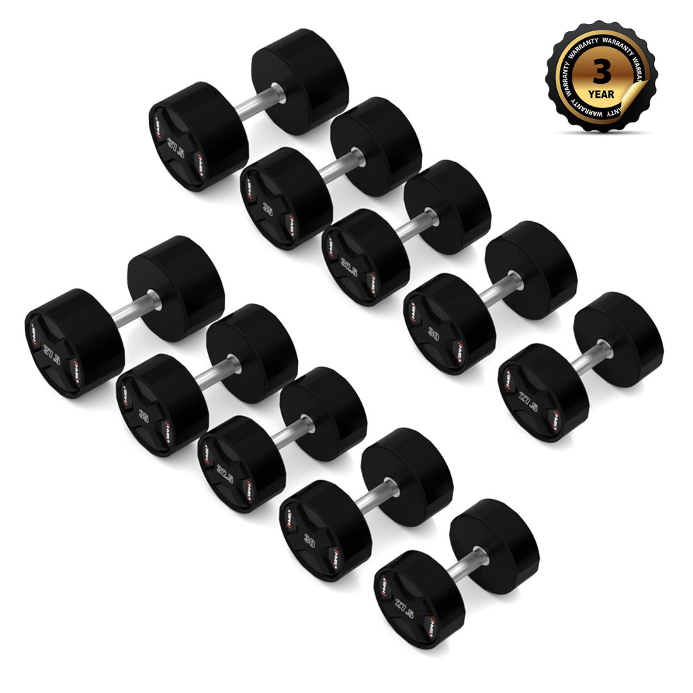 Sada polyuretánových jednoručných činiek HMS HPC set 2 x 27,5 - 37,5 KG CPU - 325 KG