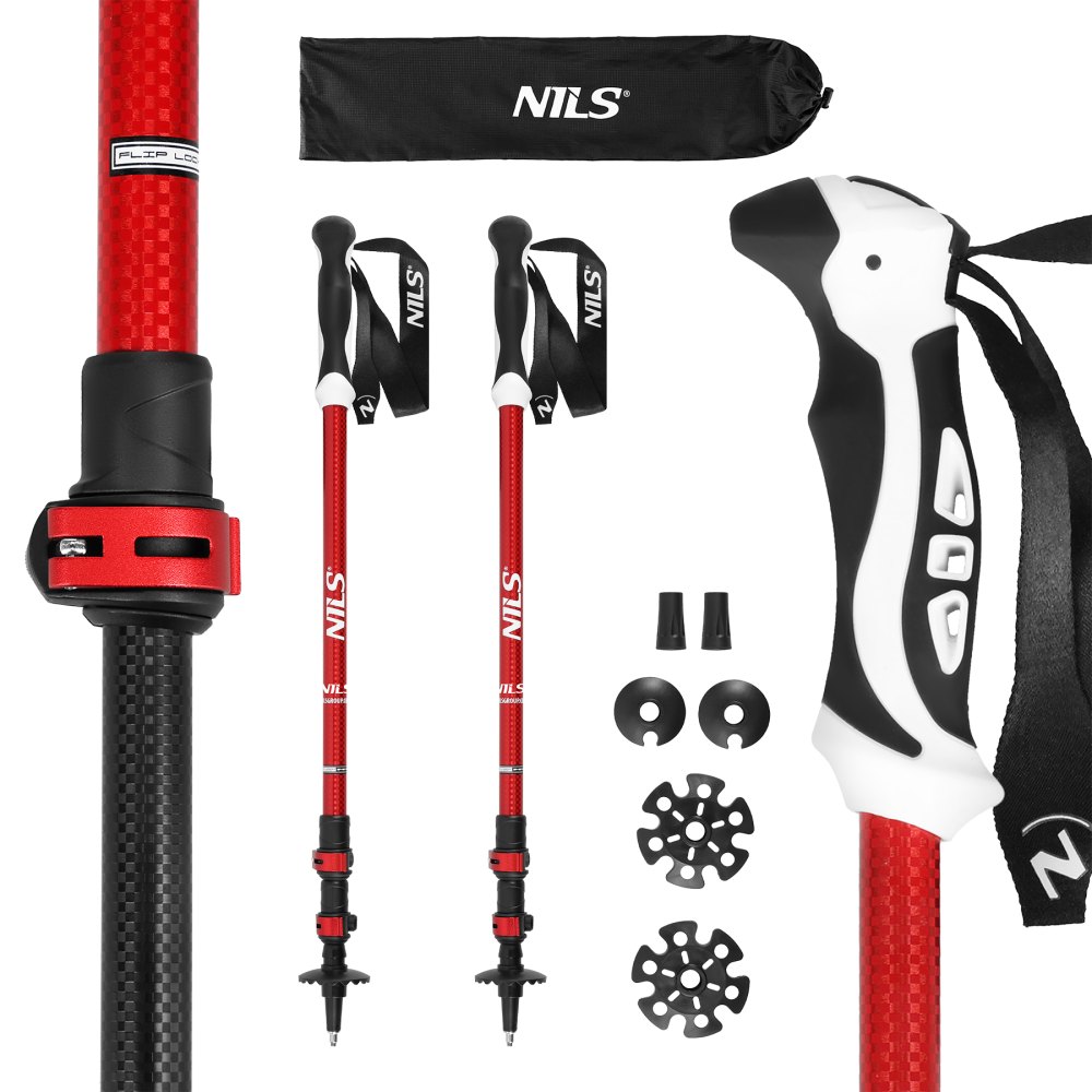 Trekingové palice NILS TK8601 červené
