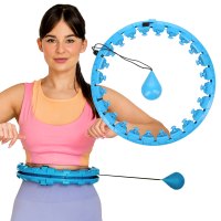 Masážna hula hoop FH01 so závažím modrá