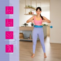 Masážna hula hoop FH01 so závažím modrá