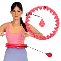 Masážna hula hoop FH01 so závažím červená