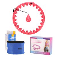Masážna hula hoop FH01 so závažím červená