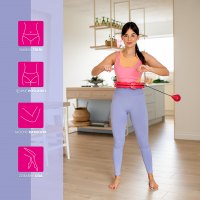 Masážna hula hoop FH01 so závažím červená