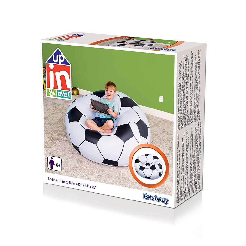 Bestway Nafukovacie kreslo športové futbal 114x112x71 cm - Obrázok 4