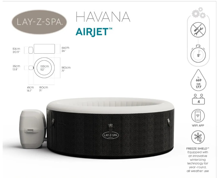 BESTWAY 60035 Lay-Z-Spa Havana 9 BESTWAY 60035 Lay-Z-Spa Havana - Obrázok 9