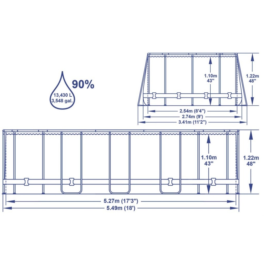 Bestway Power Steel 549 x 274 x 122 cm 56710 - Obrázok 4