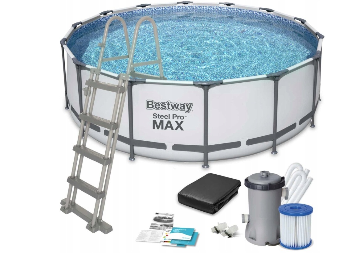BESTWAY Steel Pro Max Bazén 427 x 122 cm, kartušová filtrácia 5612X 1 BESTWAY Steel Pro Max Bazén 427 x 122 cm, kartušová filtrácia 5612X