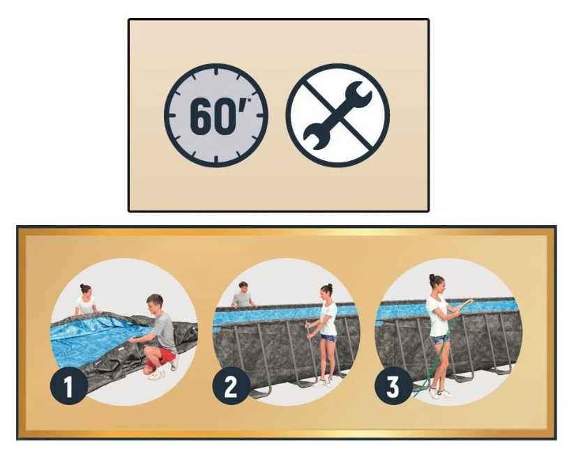 Bazén Frame Pool ALL YEAR APX 365 732x366 cm Pump Redder Bestway 561KG 9 Bazén Frame Pool ALL YEAR APX 365 732x366 cm Pump Redder Bestway 561KG - Obrázok 9